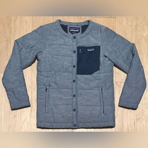 Patagonia Heywood Insulated Snap Puffer Bomber Jacket Coat Blue Women’s Small